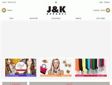 Tablet Screenshot of jnkapparel.com